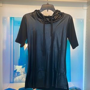 BRAND NEW W/ TAGS. Never been worn. Shiny fashionable hooded tee.
